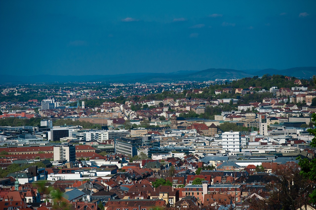 city, stuttgart, houses